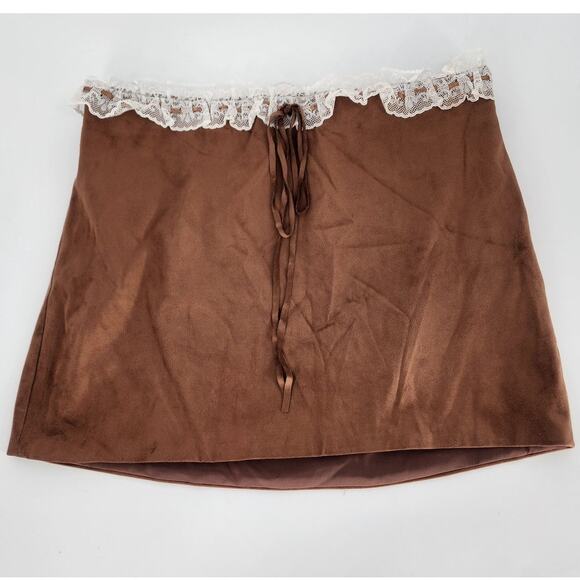 For Love & Lemons Hadley Faux Suede Prairie Set Women's Size Small - Picture 11 of 14